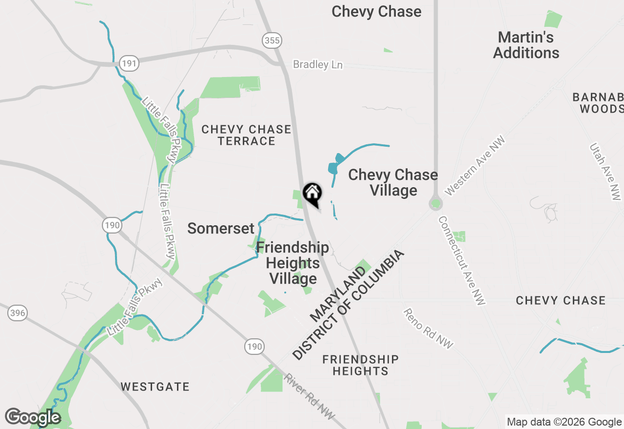 Map of 4113 Oliver Street, Chevy Chase, MD 20815