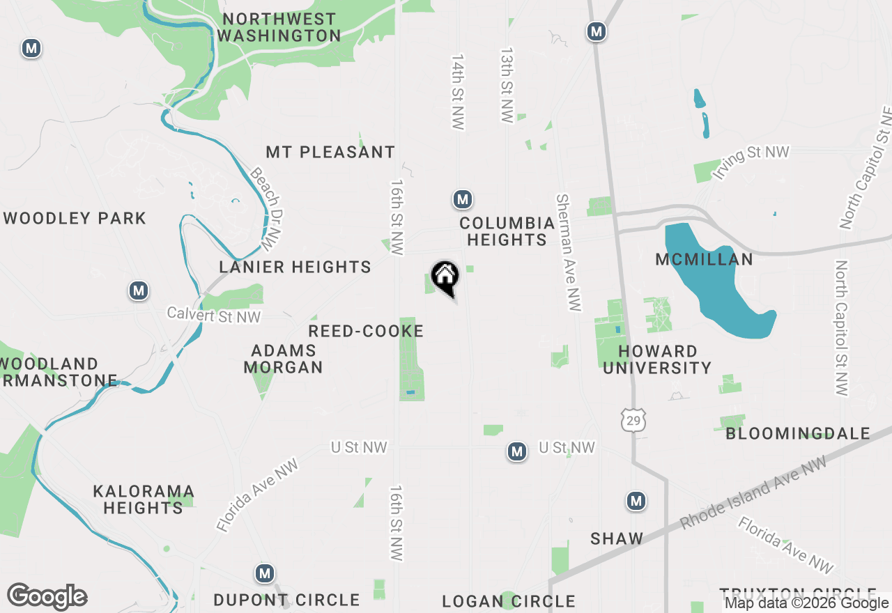 Map of 1439 Euclid Street Nw #206, Washington, DC 20009