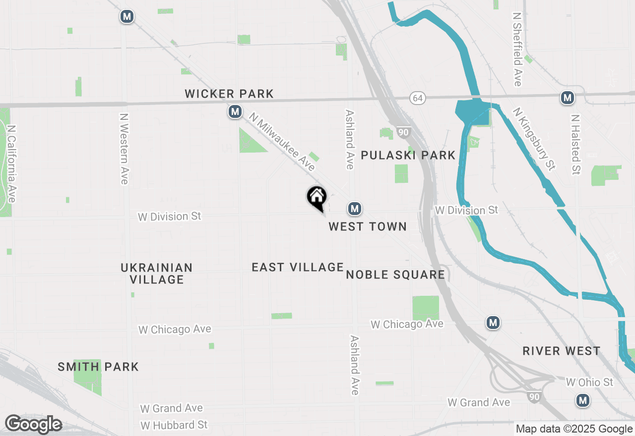 Map of 1711 W Division Street #303, Chicago, IL 60622