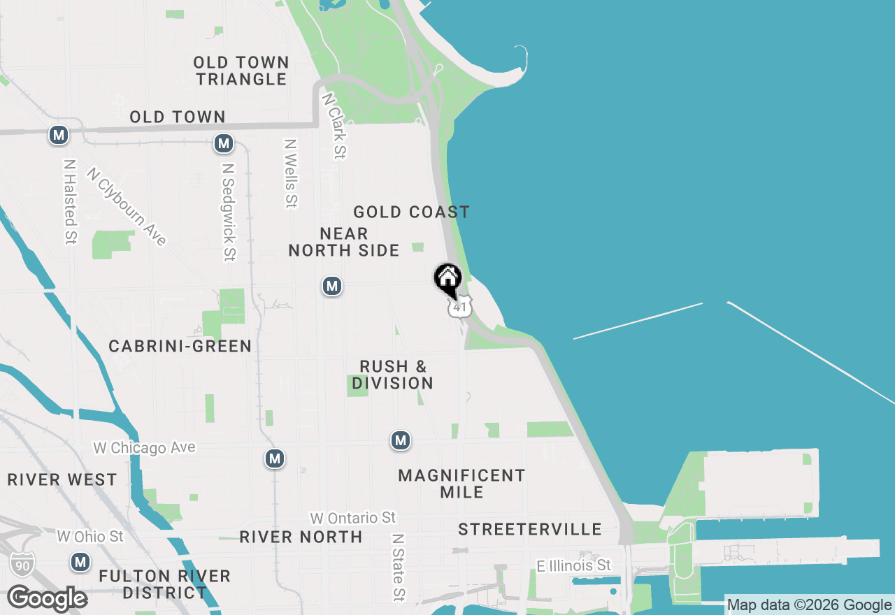 Map of 1110 N Lake Shore Drive #6S, Chicago, IL 60611