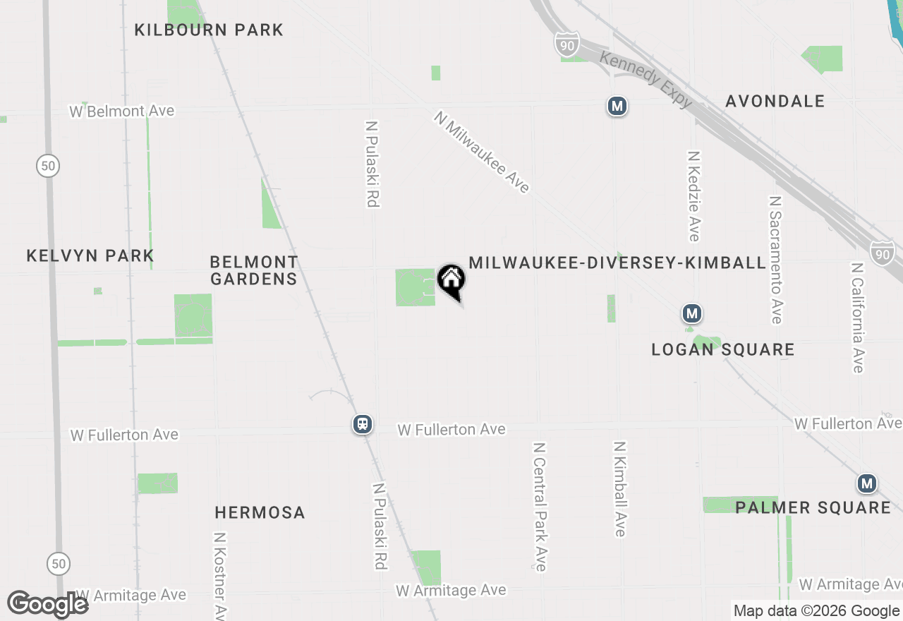 Map of 2656 N Hamlin Avenue #2S, Chicago, IL 60647