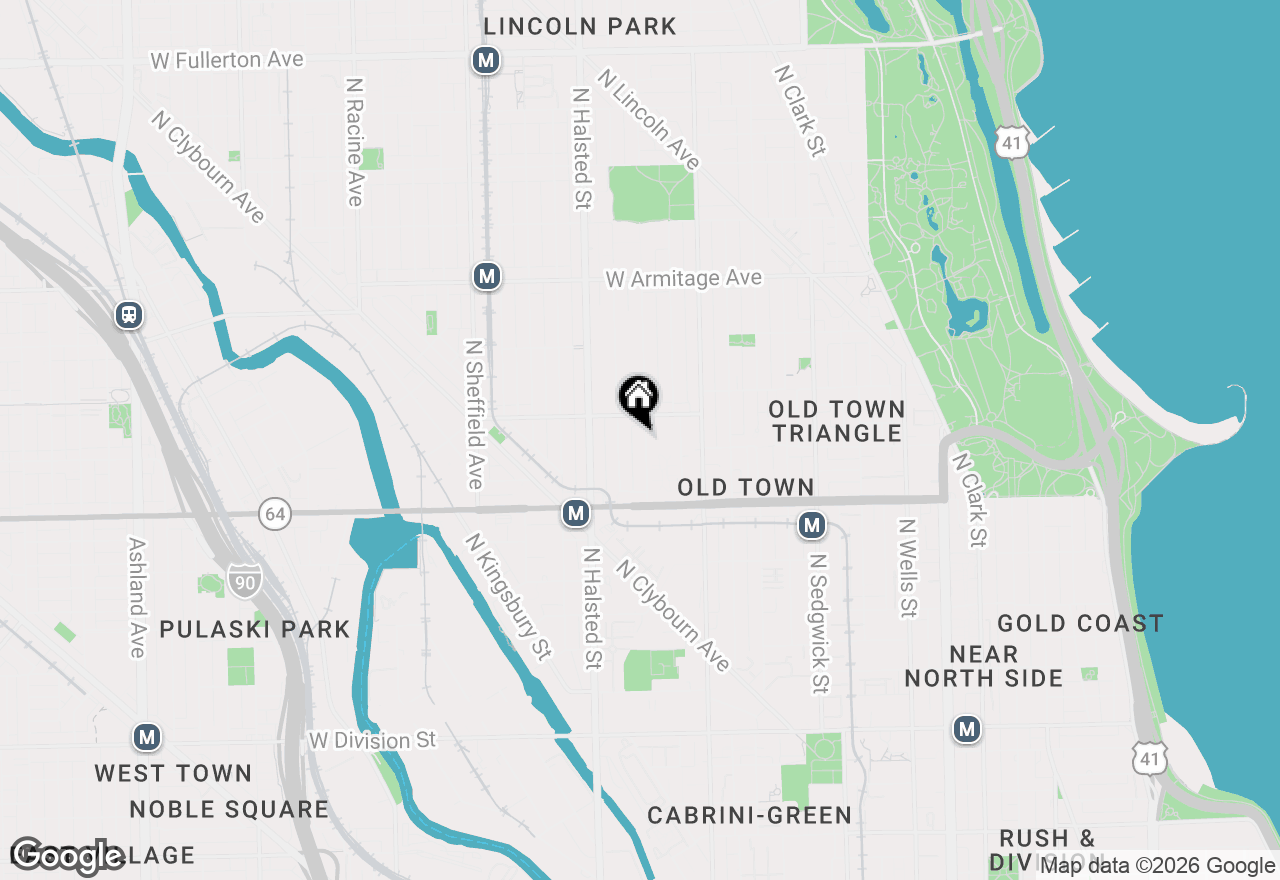 Map of 1708 N Orchard Street #A, Chicago, IL 60614