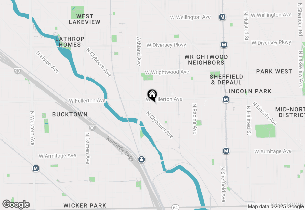 Map of 2336 N Greenview Avenue, Chicago, IL 60614
