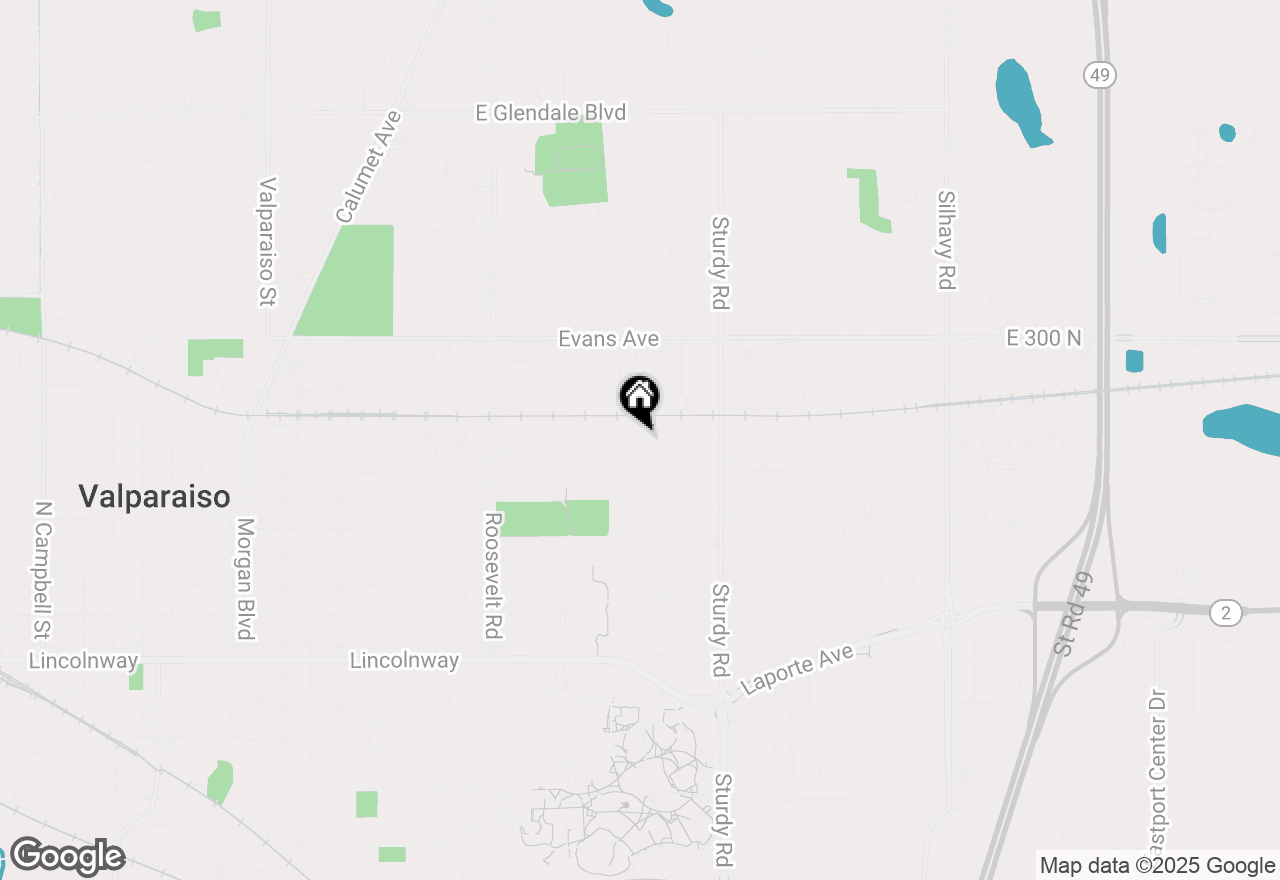 Map of 1706 Cedar Street, Valparaiso, IN 46383