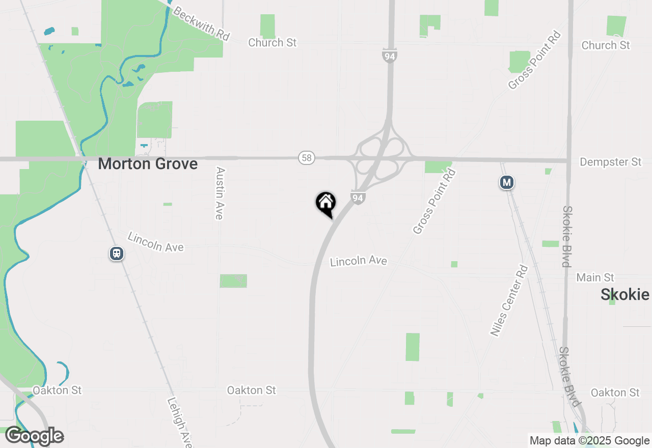 Map of 8540 Frontage Road, Morton Grove, IL 60053