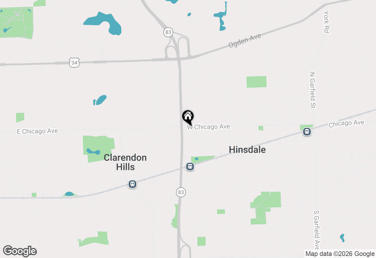 Map of 2 S Stough Street, Hinsdale, IL 60521