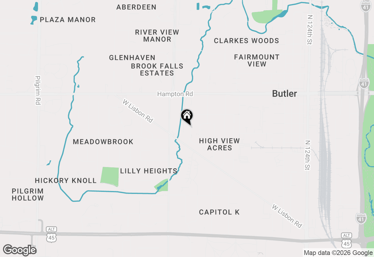 Map of 4575 Turtle Creek Dr #A, Brookfield, WI 53005