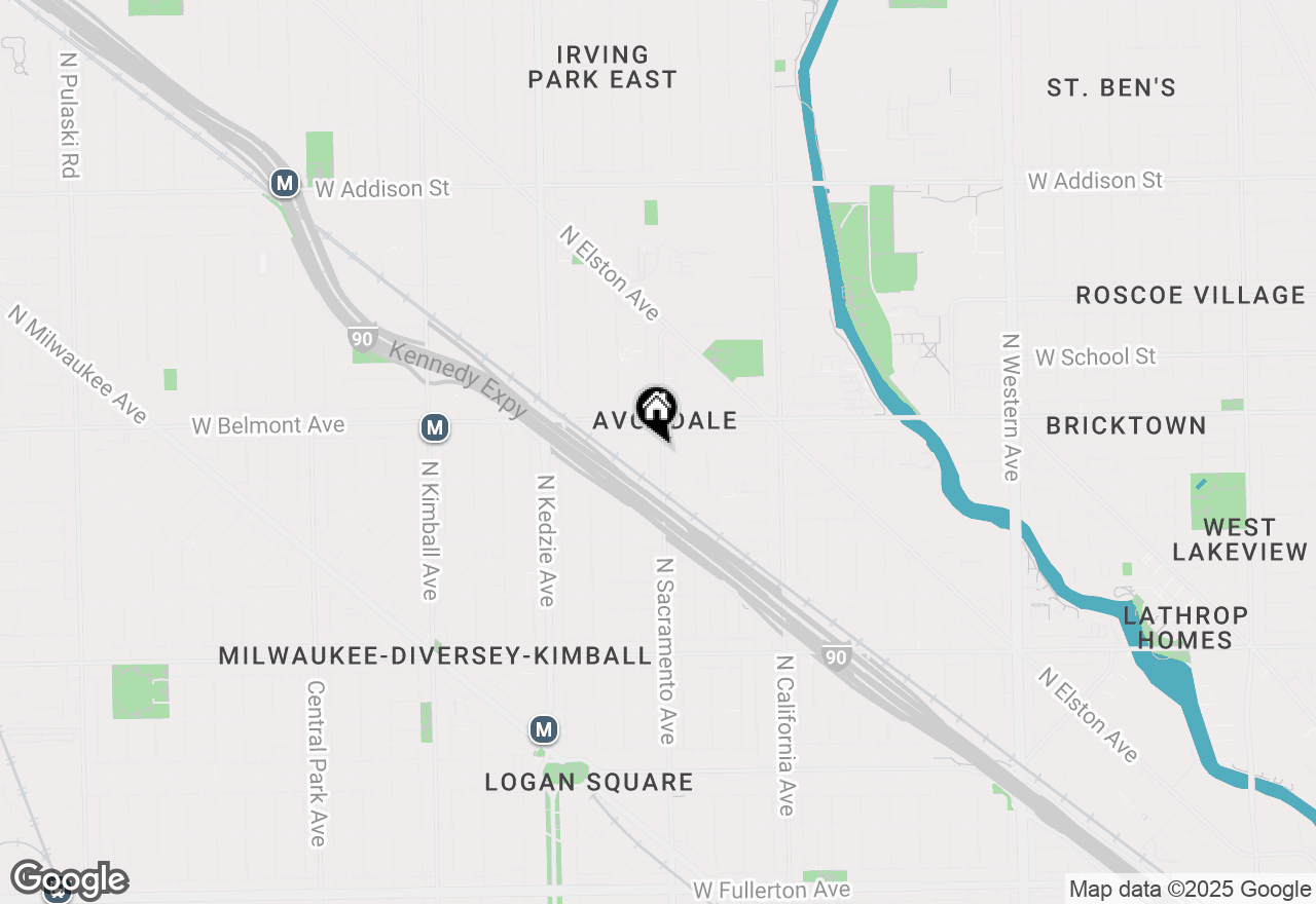 Map of 3124 N Sacramento Avenue, Chicago, IL 60618