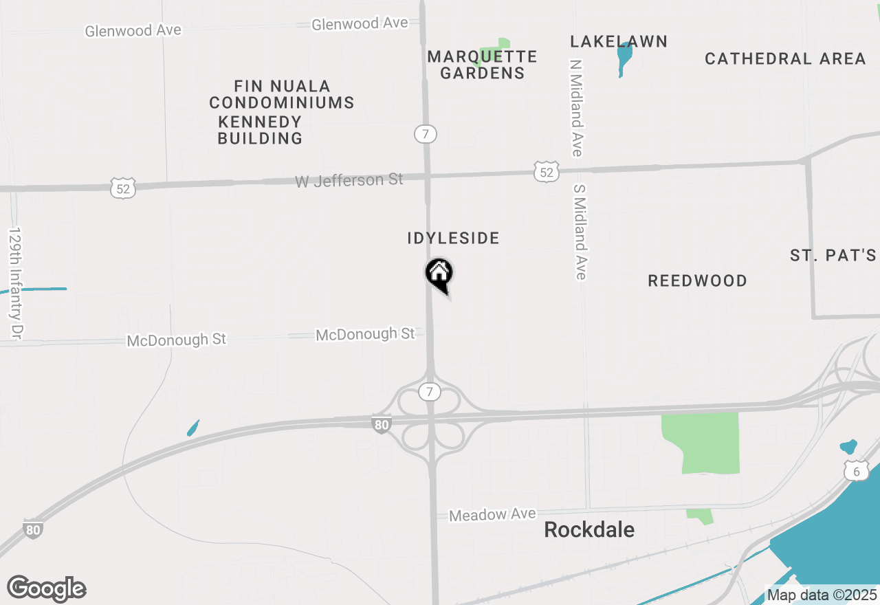 Map of 305-307 Emery Street, Joliet, IL 60436