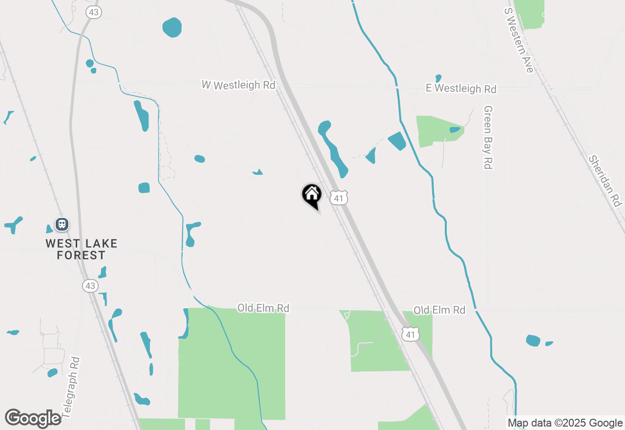 Map of 850 Hunter Lane, Lake Forest, IL 60045