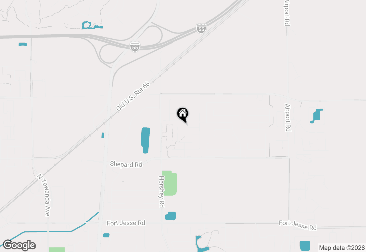 Map of 2608 Shale Road, Normal, IL 61761