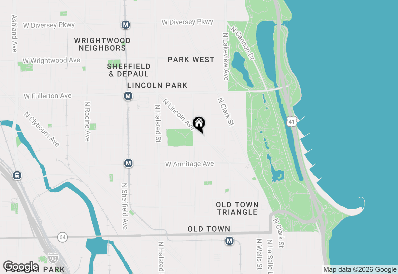 Map of 2140 N Lincoln Avenue #5103, Chicago, IL 60614