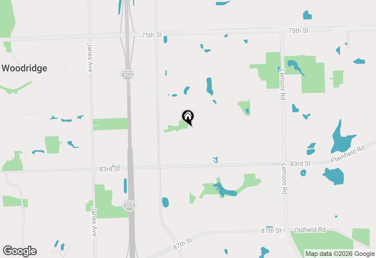 Map of 1721 Harcourt Drive, Woodridge, IL 60517