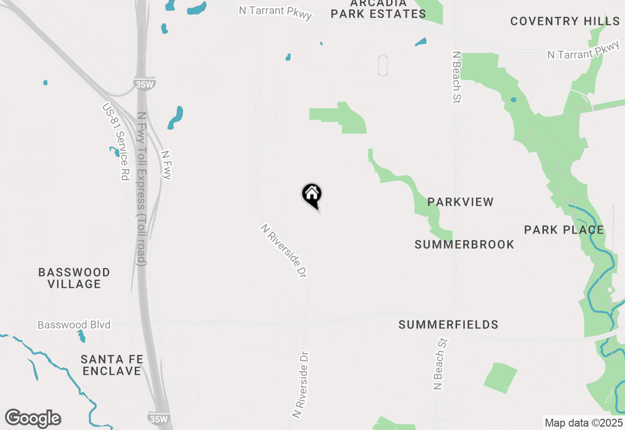 Map of 3808 River Birch Road, Fort Worth, TX 76137