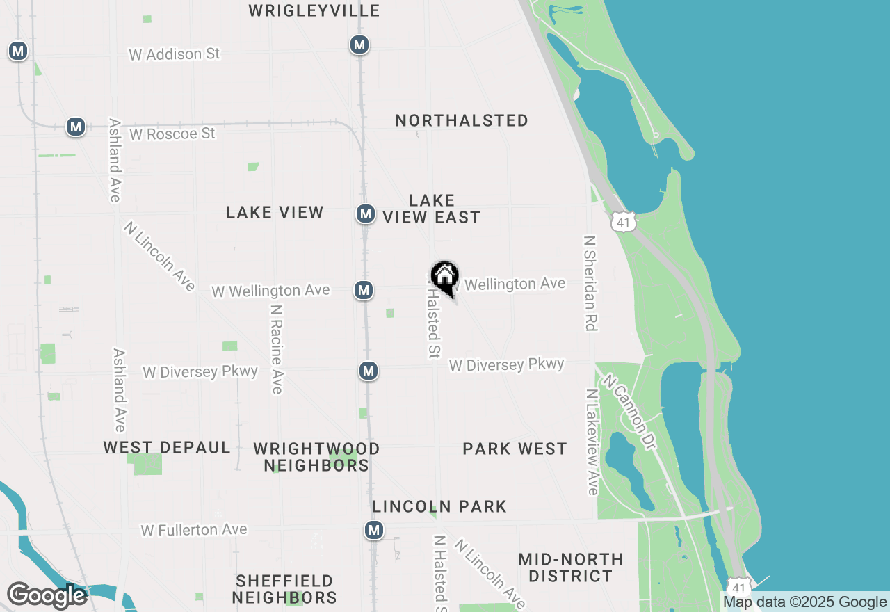 Map of 733 W Oakdale Street #2E, Chicago, IL 60657
