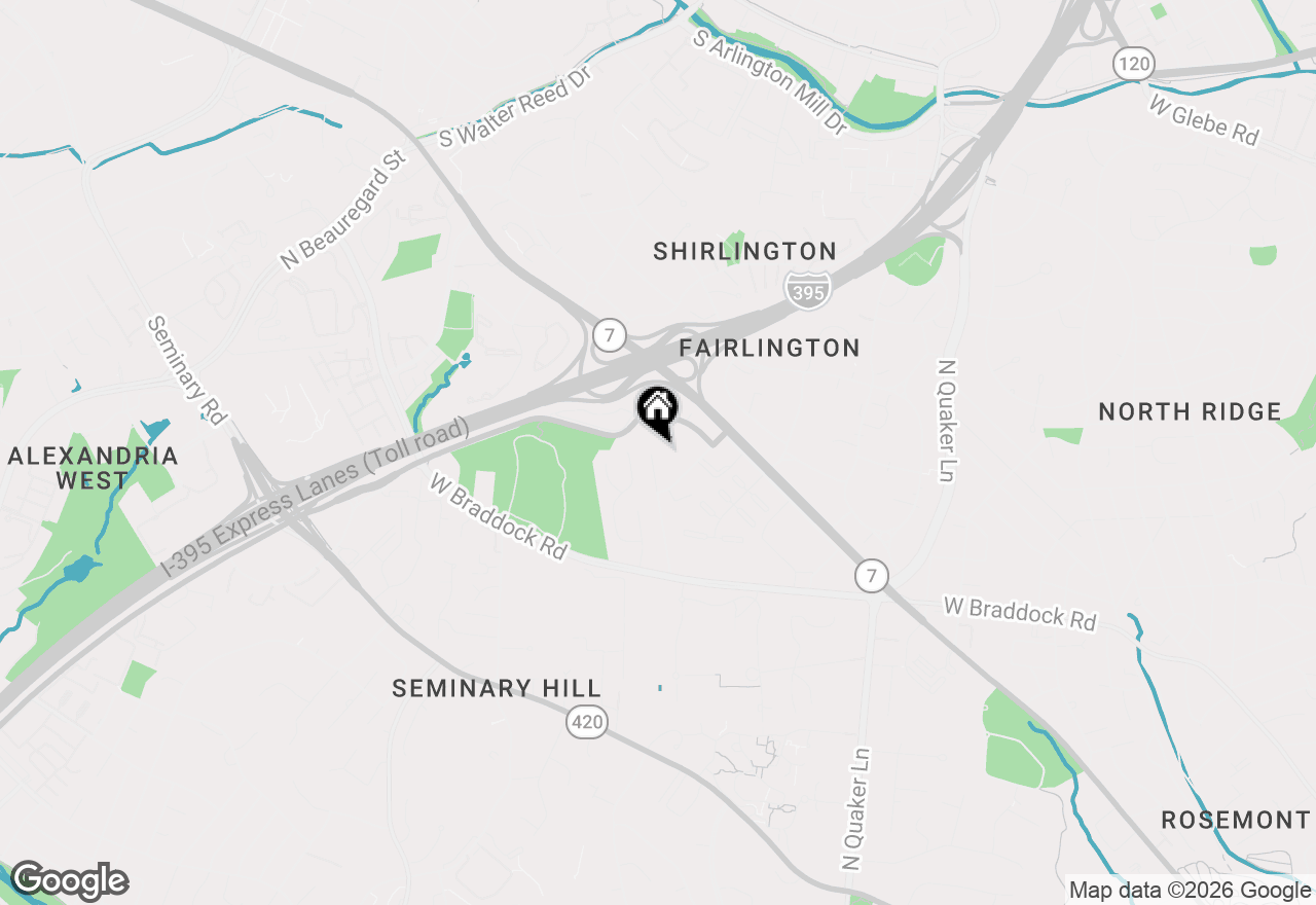Map of 2349 N Earley Street, Alexandria, VA 22302