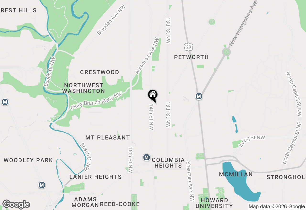 Map of 3527 14th Street Nw #2, Washington, DC 20010