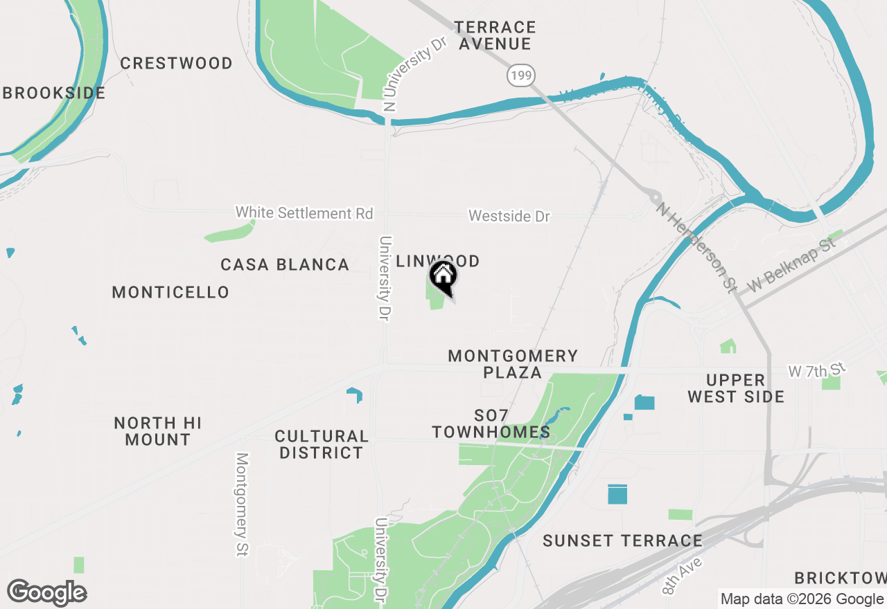 Map of 408 Foch Street #203, Fort Worth, TX 76107