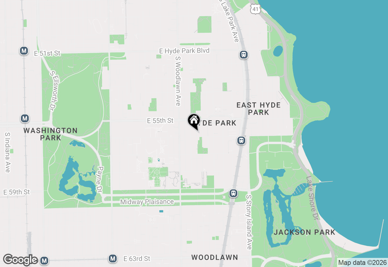 Map of 5555 S Kimbark Avenue #2, Chicago, IL 60637