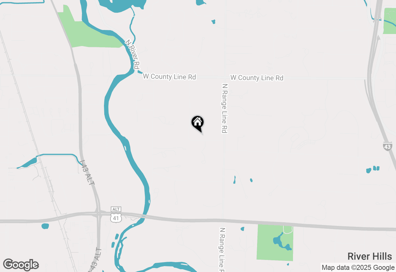 Map of 9320 N Valley Hill Rd, River Hills, WI 53217
