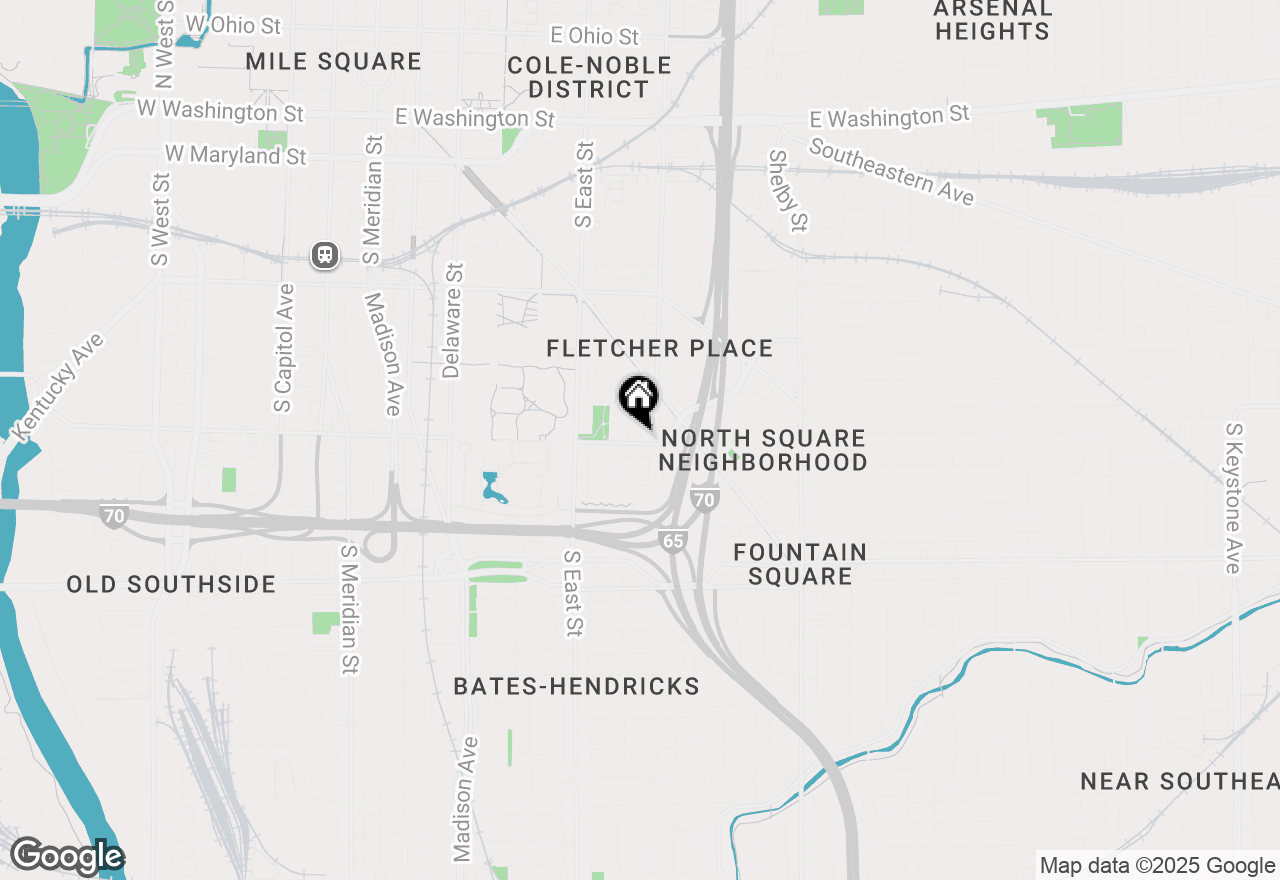 Map of 746 Noble Street, Indianapolis, IN 46203