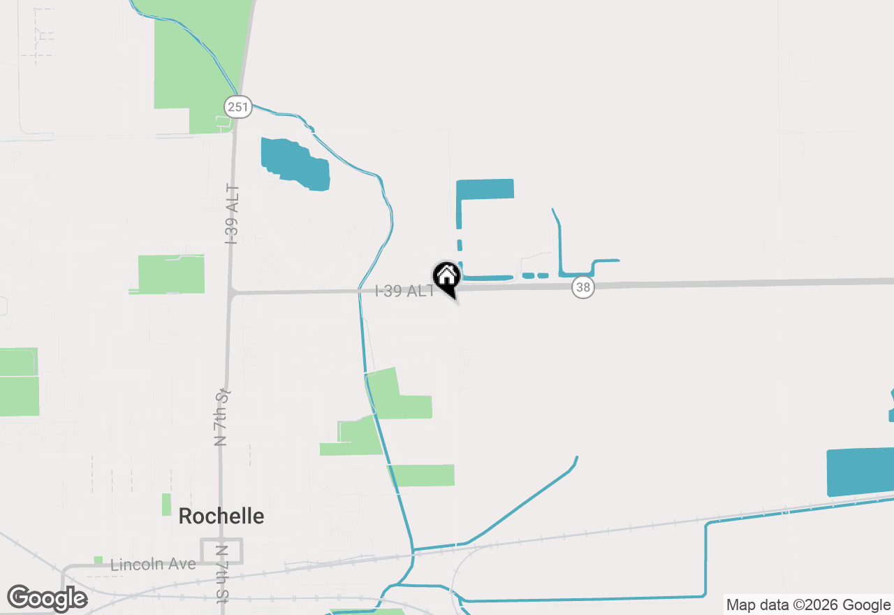 Map of 216 Linder Lane, Rochelle, IL 61068