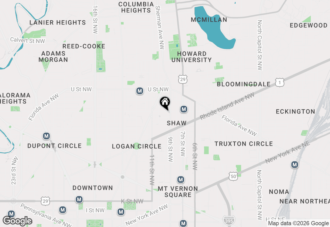 Map of 922 S Street Nw, Washington, DC 20001