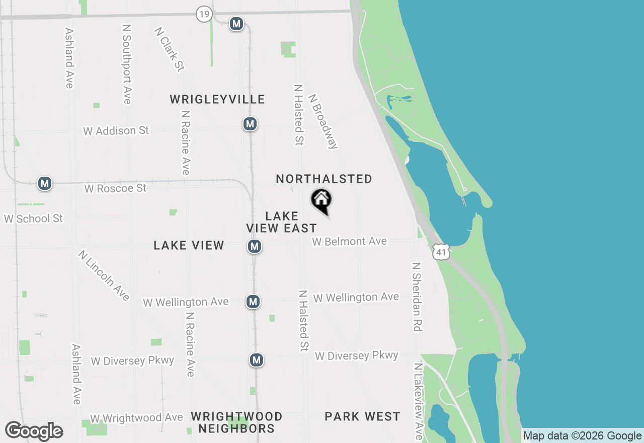 Map of 714 W Melrose Street #2E, Chicago, IL 60657