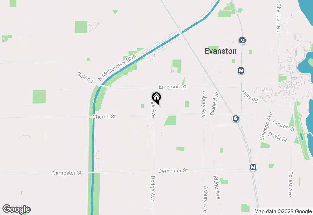 Map of 1727 Dodge Avenue, Evanston, IL 60201