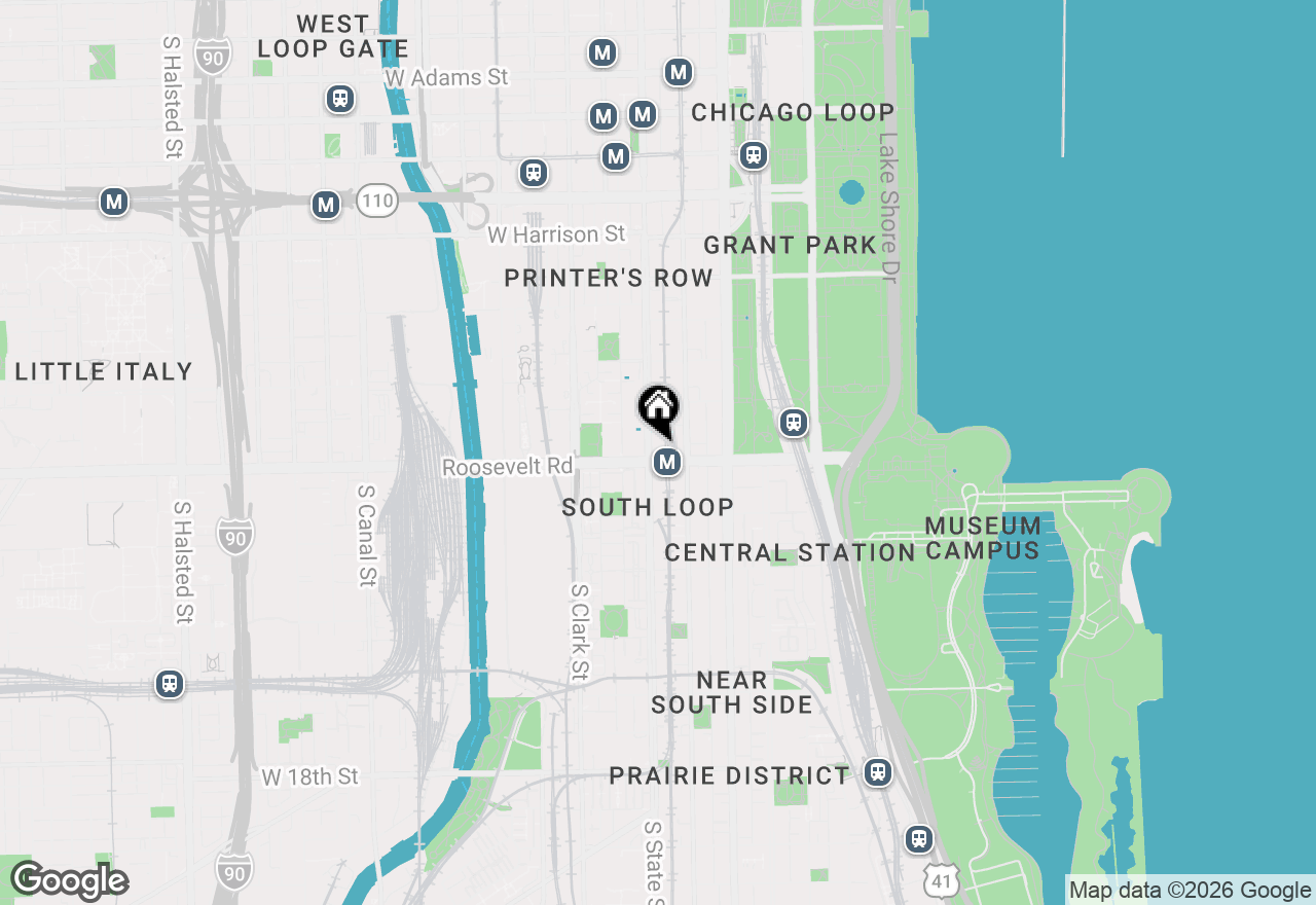 Map of 1155 S State Street #C404, Chicago, IL 60605