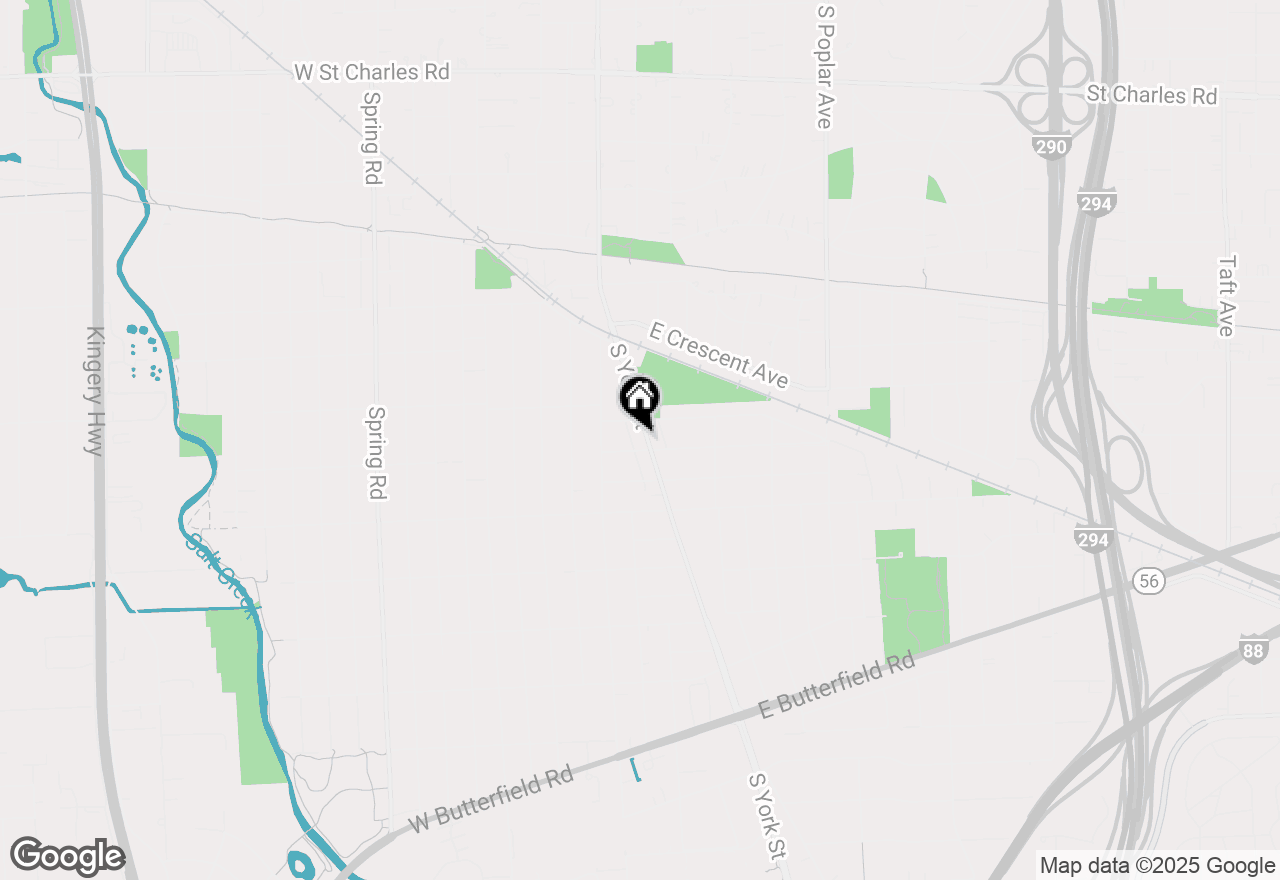 Map of 694 S York Street, Elmhurst, IL 60126