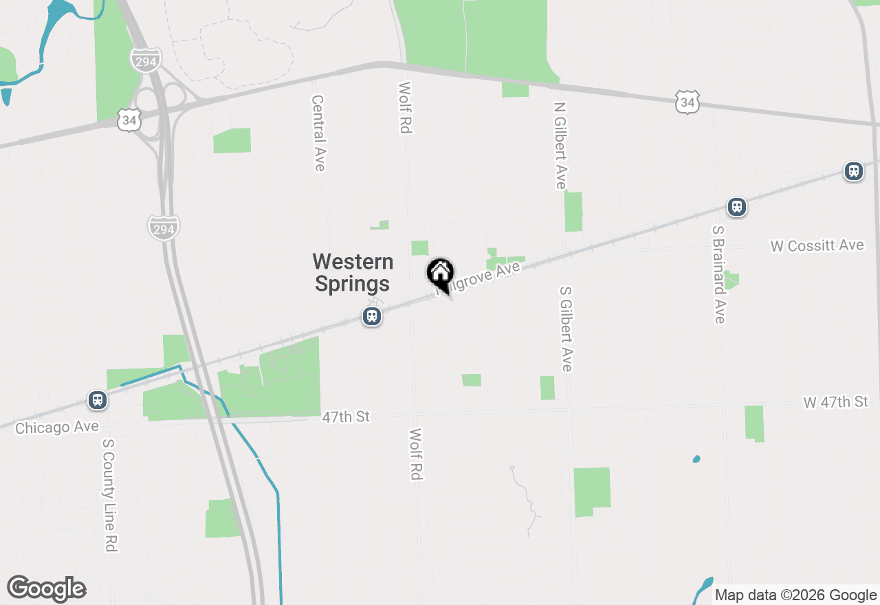 Map of 611 Burlington Avenue, Western Springs, IL 60558