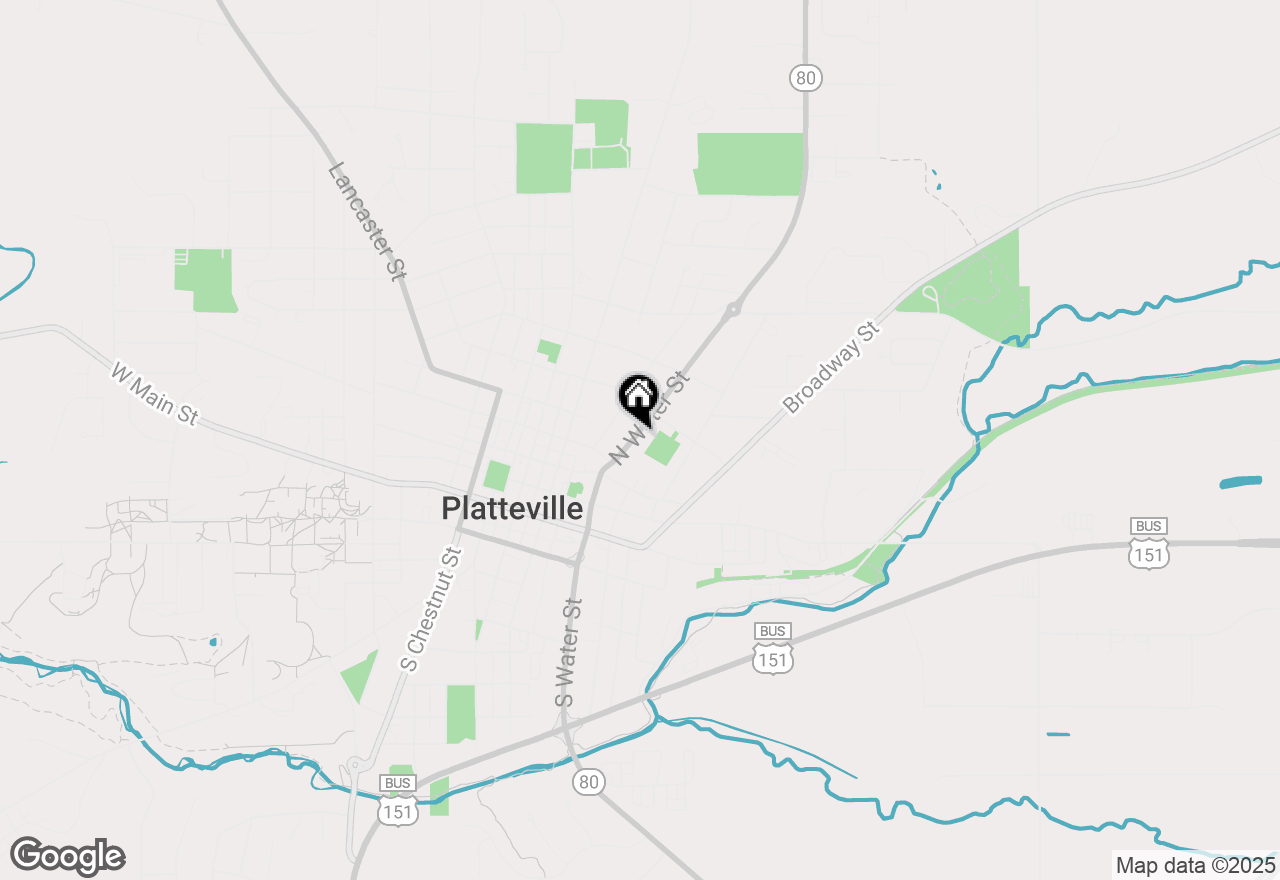 Map of 385 N Water Street, Platteville, WI 53818