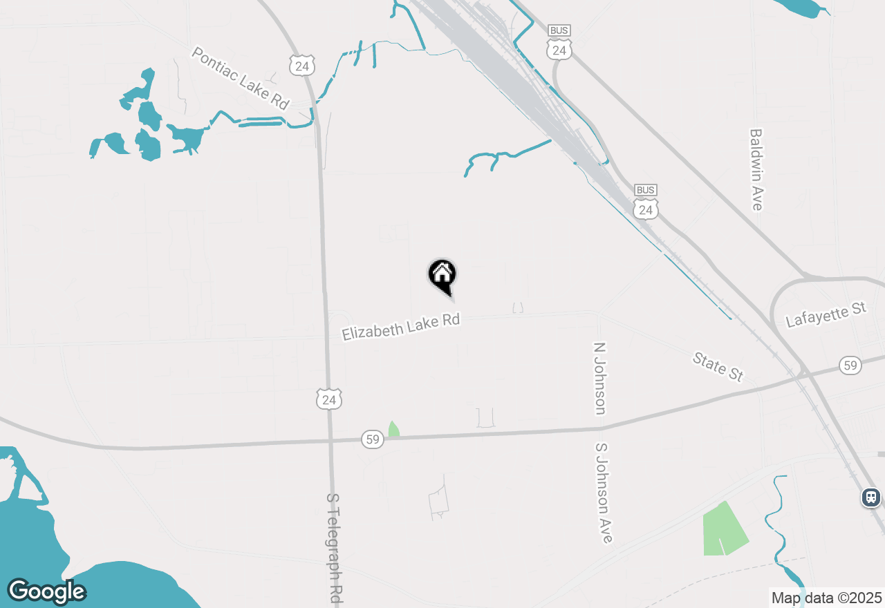 Map of 222 Lasseigne Street, Pontiac, MI 48341