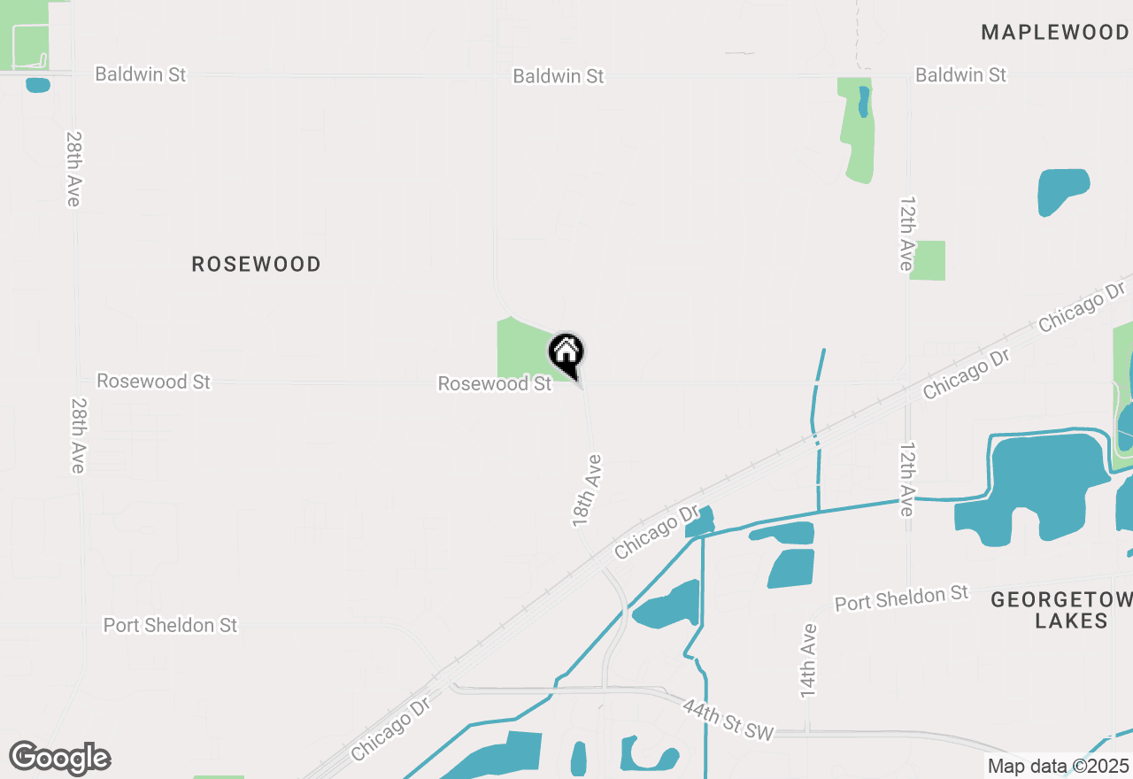 Map of 1876 Rosewood Street, Jenison, MI 49428