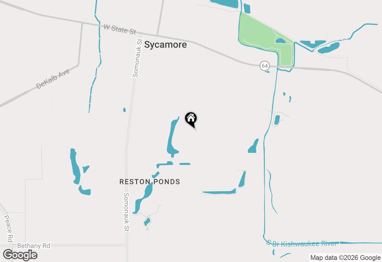 Map of 932 Juniper Drive, Sycamore, IL 60178