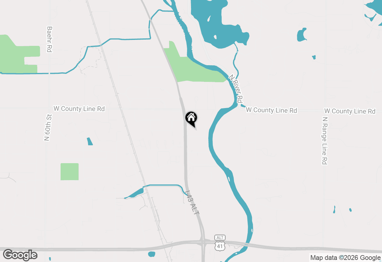 Map of 4273 W Cherrywood Ln, Brown Deer, WI 53209