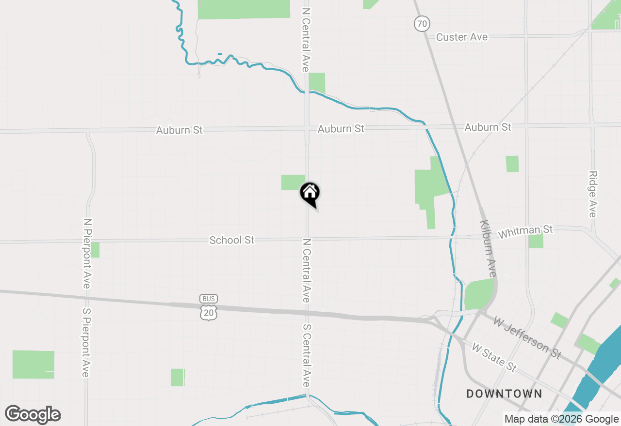 Map of 617 N Central Avenue, Rockford, IL 61101