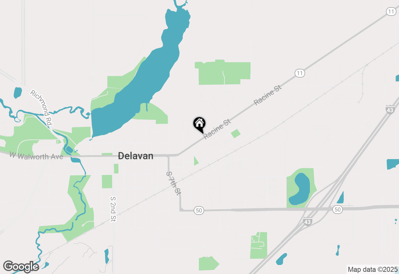 Map of 925 Racine St, Delavan, WI 53115