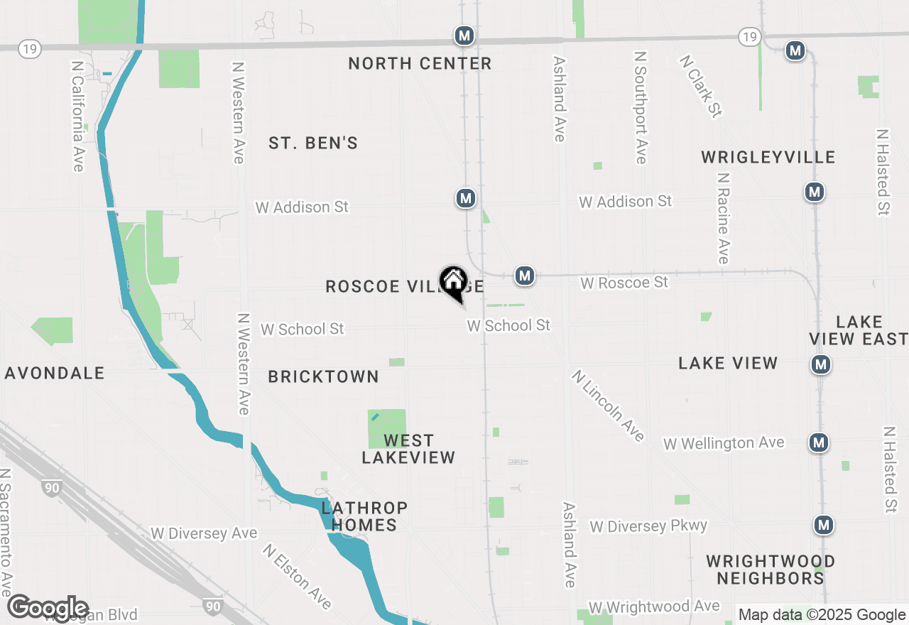 Map of 1839 W Henderson Street, Chicago, IL 60657