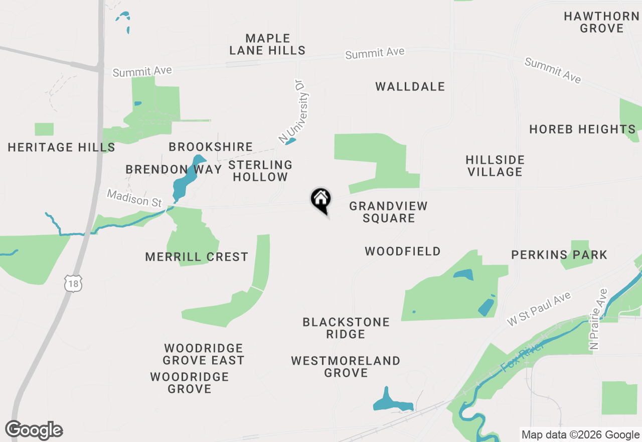 Map of 2401 Lander Ln, Waukesha, WI 53188