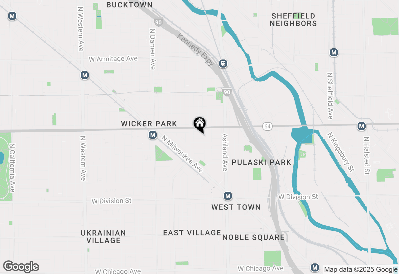 Map of 1725 W Pierce Avenue #1, Chicago, IL 60622