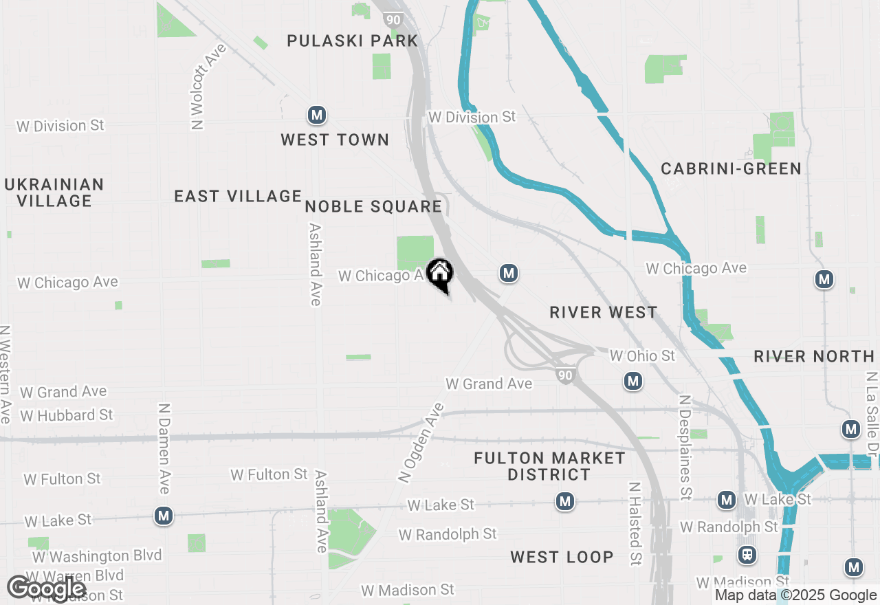 Map of 714 N Elizabeth Street #3, Chicago, IL 60642