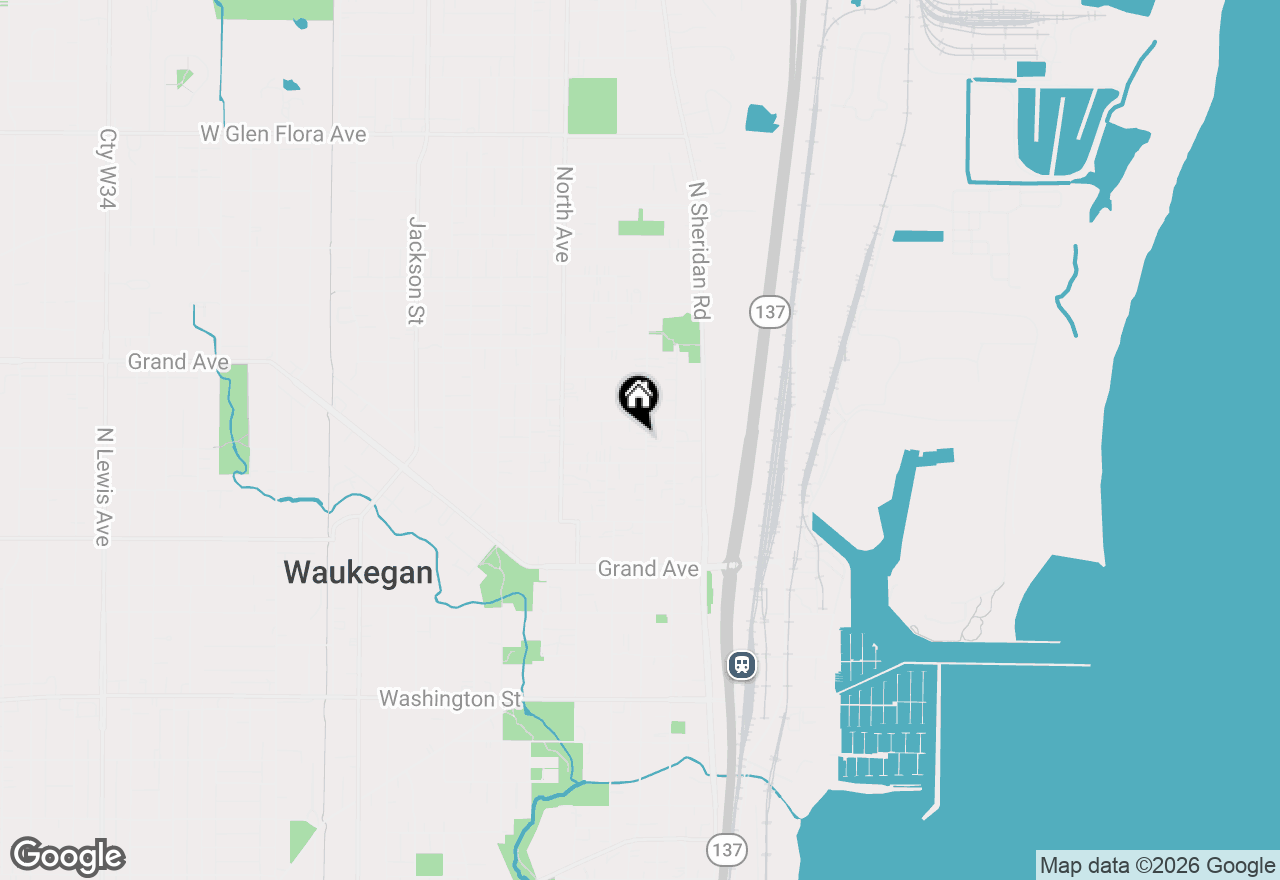 Map of 520 N County Street, Waukegan, IL 60085