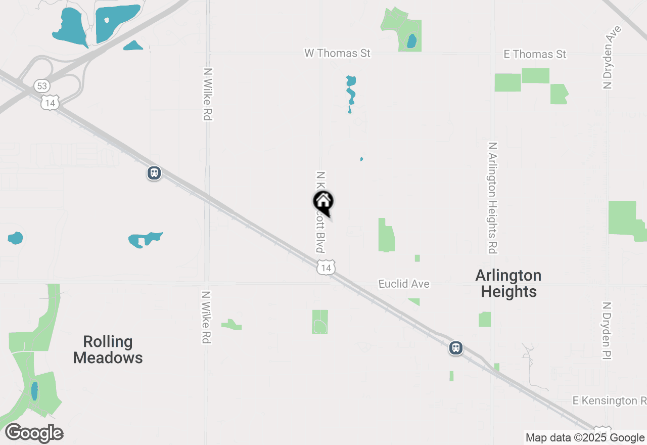 Map of 815 N Kennicott Avenue, Arlington Heights, IL 60004