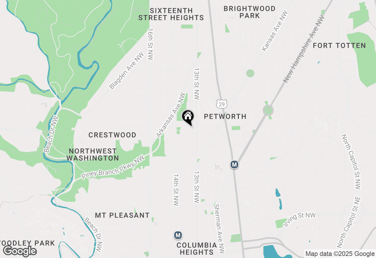 Map of 1333 Taylor Street Nw, Washington, DC 20011