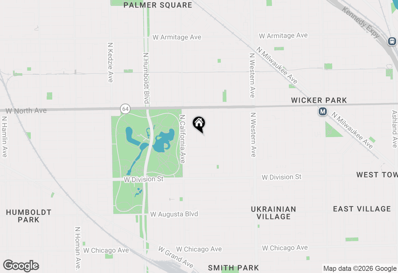 Map of 1420 N Washtenaw Avenue, Chicago, IL 60622