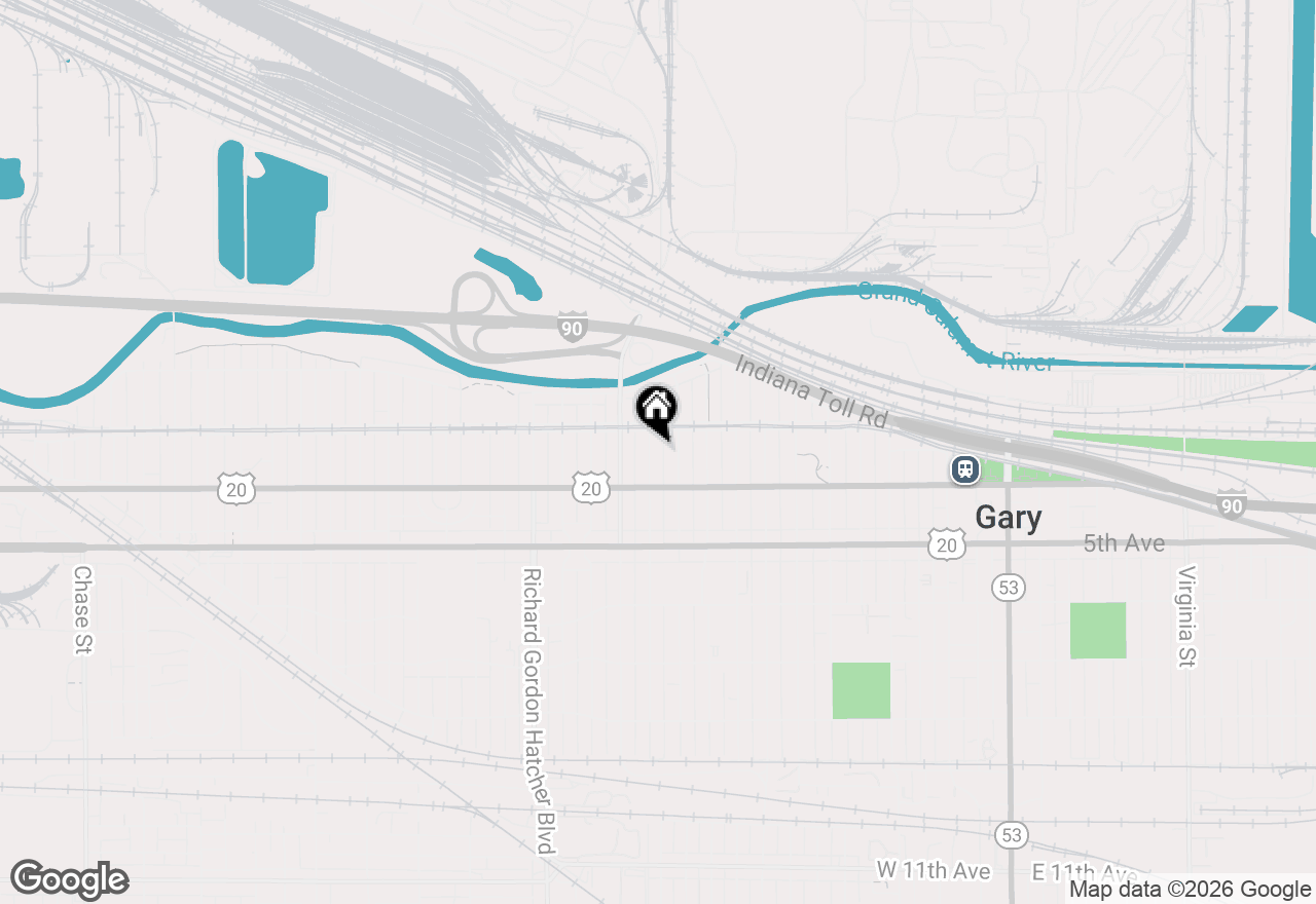 Map of 329 Pierce Street, Gary, IN 46402