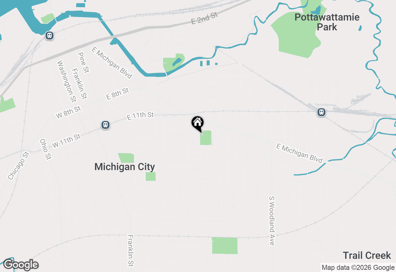 Map of 215 Cleveland Avenue, Michigan City, IN 46360