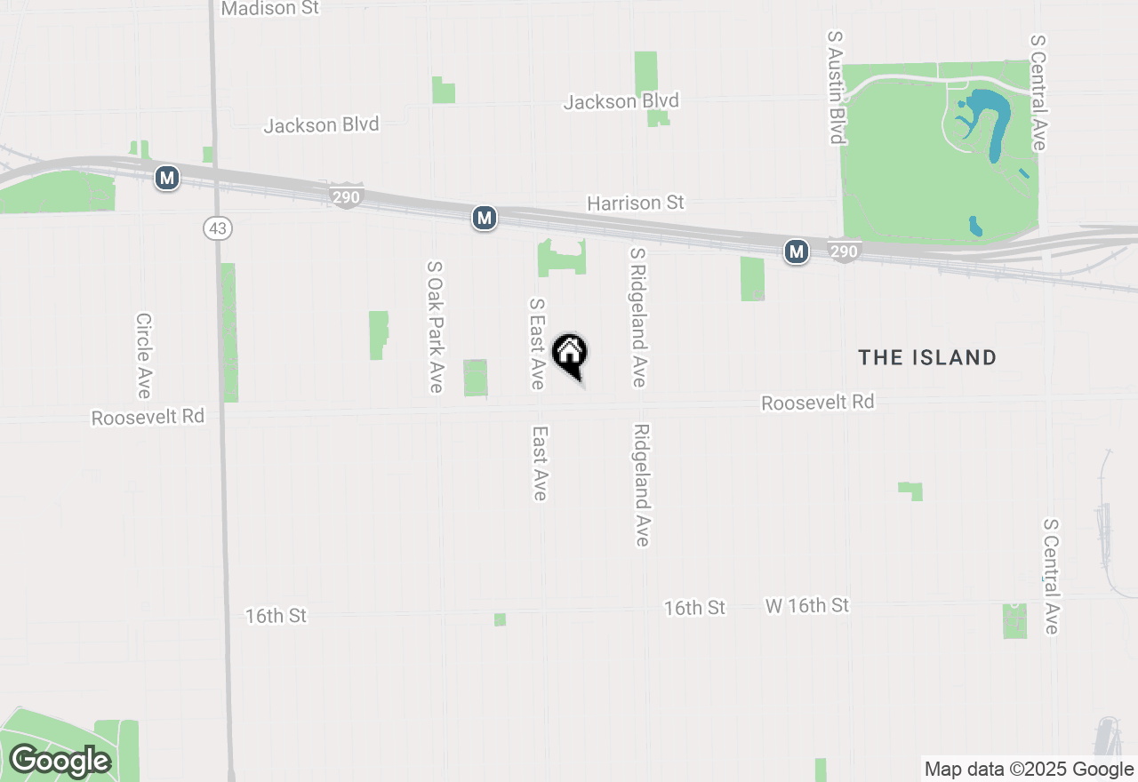 Map of 1182 S Scoville Avenue, Oak Park, IL 60304